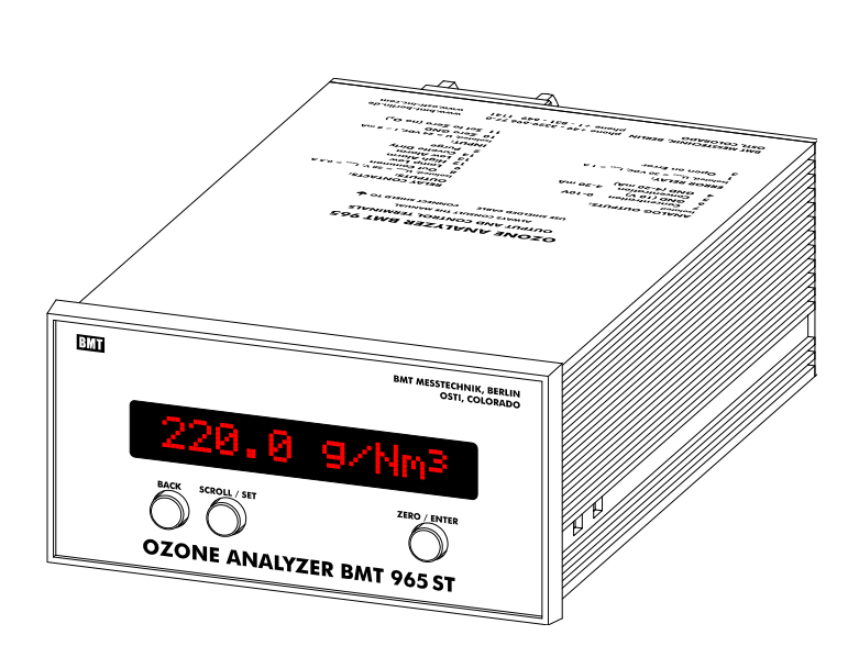 德國(guó)BMT 965臭氧檢測(cè)儀如何校零(圖1)